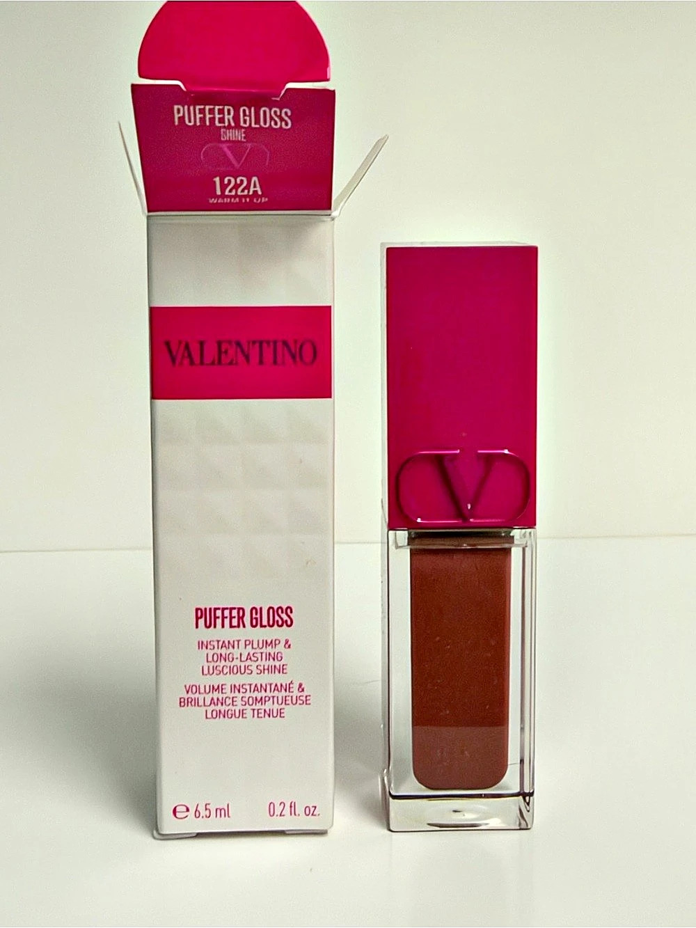Valentino Puffer Gloss Lip Gloss 12A Brown NWT